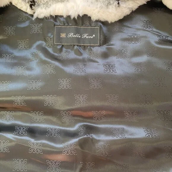 Belle Fare Toronto Leather Trim Rabbit Fur Bolero - XS - Picture 6 of 9